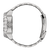Montre bracelet en titane vue de côté avec bracelet à maillons en métal et fermoir déployant de sécurité