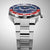 Citizen Herrenuhr mit blauem Zifferblatt, GMT-Lünette und Edelstahlarmband