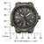 Montre homme avec cadran noir, index luminescents et fonction GMT sur le cadran