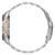Herrenarmbanduhr mit silbernem Gliederarmband; Seitenansicht des Gehäuses