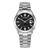 Herrenuhr mit schwarzem Zifferblatt, Automatik, Saphirglas, Edelstahlarmband