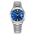 Herrenuhr mit blauem Zifferblatt, Automatik, Saphirglas, Edelstahlarmband