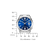 Herrenarmbanduhr mit blauem Zifferblatt, silbernem Edelstahlgehäuse und -armband