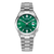 Herrenuhr mit grünem Zifferblatt, Automatik, Saphirglas, Edelstahlarmband