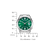 Automatik-Armbanduhr mit grünem Zifferblatt und silberfarbenem Edelstahlarmband