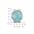 Montre pour homme avec cadran turquoise, boîtier et bracelet en acier inoxydable