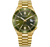 Montre Citizen Tsuyosa pour homme avec cadran vert et bracelet en acier inoxydable doré