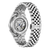 Herrenarmbanduhr mit Sicht auf Automatikwerk und Edelstahlgliederarmband