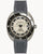 Bulova Oceanographer GMT Herrenuhr mit grauem Armband, silbernem Zifferblatt und schwarzer Lünette