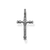 Pendentif croix argenté avec ornements filigranes