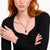 Collier avec pendentif THOMAS SABO et cristal noir sur une fine chaîne à maillons
