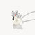 Pendentif THOMAS SABO argenté avec Snoopy et boule de neige, passant pour collier et surface scintillante
