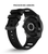 Police Smartwatch mit schwarzem Armband und Rückseite mit Sensoren