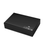 Schwarze Uhrenbox mit Deckel und Aufdruck