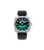 Police Herrenarmbanduhr mit blau hinterleuchtetem Zifferblatt, schwarzem Lederarmband