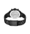 Rückseite der Police Herrenuhr mit schwarzem Armband und eingelassenem Logo