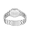 Rückansicht Herrenuhr Police Guardian mit silberfarbenem Metallarmband, Gravur POLICE
