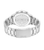 Herrenuhr-Rückseite mit Metallarmband, POLICE-Logo und Angabe 5 ATM