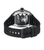 Herrenarmbanduhr mit schwarzem Armband, Rückansicht mit Batman-Schriftzug