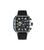 Herren-Quarz-Chronograph mit schwarzem Armband, silbernem Gehäuse und mehrfarbigem Zifferblatt