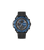 Herrenchronograph mit blauem Ziffernblatt und schwarzem Silikonarmband