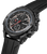 Nahansicht Police Chronograph: schwarzes Zifferblatt mit Chronographen-Zählern