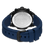 Rückseite Police Chronograph mit blauem Silikonarmband und POLICE-Abdeckung