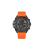 Herren-Chronographenuhr Police Clout Orb mit orangefarbenem Silikonarmband und schwarzem Gehäuse