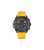 Herren-Chronographenuhr Police Clout Orb mit gelbem Silikonarmband und schwarzem Gehäuse