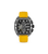 Police Quarz-Chronograph Armbanduhr mit gelbem Silikonarmband und Metallgehäuse