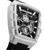 Herrenarmbanduhr Police Tough Gear, rechteckiges silbernes Gehäuse, schwarzes Zifferblatt