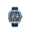 Herrenarmbanduhr mit blauem Silikonband und blauem Multifunktions-Analogzifferblatt