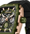 Herrenarmbanduhr Nahaufnahme: grünes Zifferblatt, bronzefarbenes Gehäuse, grüne Krone.