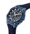 Police Herrenuhr in Blau mit strukturiertem Silikonarmband und sichtbaren Subdials