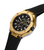 Police Herrenuhr im Seitenwinkel: goldfarbene Ausführung, schwarzes Armband, Chronograph-Design