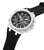 Police Chronographenuhr mit schwarzem Zifferblatt, Edelstahlgehäuse und schwarzem Silikonarmband