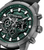 Sportliche Herrenarmbanduhr mit grünem Zifferblatt, schwarzen Akzenten und Chronograph