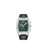 Herrenarmbanduhr: grünes Dual-Time-Zifferblatt, Edelstahlgehäuse, schwarzes Kautschukband