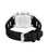 Herrenarmbanduhr Rückseite mit POLICE Gravur und schwarzem Kautschukband