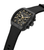 Schwarze Police-Chronographenuhr mit strukturiertem Armband und markantem Gehäuse