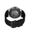 Herrenarmbanduhr mit schwarzem Armband, Rückseite mit sichtbarem Werk, Edelstahlgehäuse