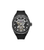 Police Herrenuhr mit schwarzem Gehäuse und schwarzem Silikonarmband, Skelettzifferblatt