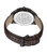 Herrenarmbanduhr mit braunem Lederarmband und schwarzer Dornschließe, Gehäuse mit POLICE-Logo