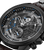 Herrenarmbanduhr: schwarzes Multifunktionszifferblatt mit blauen Akzenten, Chronographen-Anzeige