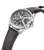 Police Herrenuhr, seitlicher Blick: Edelstahlgehäuse mit braunem Lederarmband und Chronograph