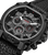 Herrenarmbanduhr von Police im Detail: schwarzes Zifferblatt mit großen Ziffern und Subdials
