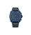 Police Herrenuhr mit blauem Lederarmband, rundem Gehäuse und Kronen