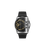Police Herrenuhr mit schwarzem Lederarmband und Chronograph-Zifferblatt mit gelben Akzenten