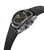 Police Herrenuhr Seitenansicht mit schwarzem Lederarmband, Metallgehäuse und Chronograph-Drückern