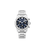 Herren-Armbanduhr mit Edelstahlarmband und blauem Zifferblatt, Multifunktions-Optik